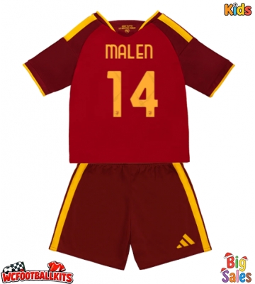 AS Roma Donyell Malen #14 Replica Home Stadium Kit for Kids 2026-27 Short Sleeve (+ pants)